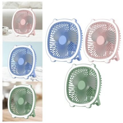 مروحة الشحن المحمولة 2 في 1 (مروحة وكشاف) – الحل المثالي لقطع الكهرباء وحر الصيف