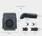 مروحة تبريد USB لمقعد السيارة – تثبت على مسند الرأس بـ 3 سرعات