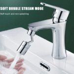 وصلة حنفية متحركة 360 درجة – رأس معدني بـ 3 أوضاع لتدفق المياه