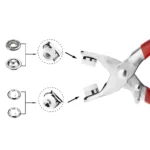 طقم أداة تركيب الكباسين (Snap Kit) – كماشة من الاستانلس ستيل لإصلاح الملابس