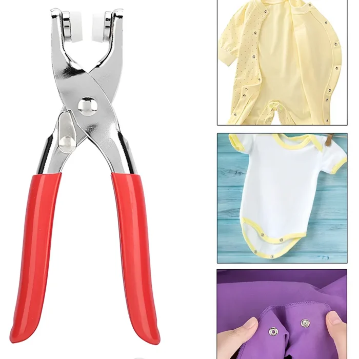 طقم أداة تركيب الكباسين (Snap Kit) – كماشة من الاستانلس ستيل لإصلاح الملابس