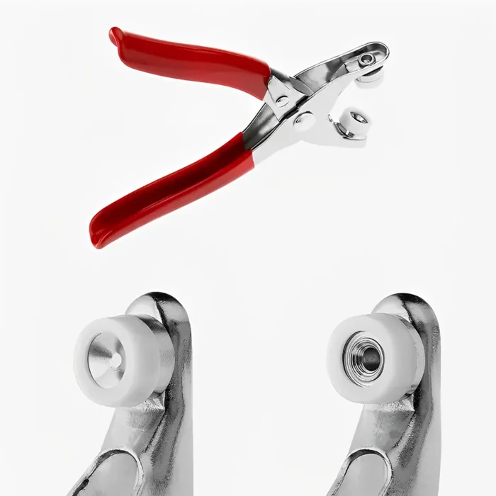 طقم أداة تركيب الكباسين (Snap Kit) – كماشة من الاستانلس ستيل لإصلاح الملابس