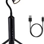 أباجورة مكتب LED محمولة قابلة للشحن – 3 أوضاع إضاءة ورأس مرنة