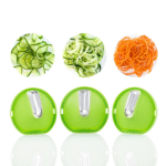 قطاعة الخضار الحلزونية اليدوية (سبيرال) - مع 3 شفرات استانلس ستيل لأشكال مختلفة - قطاعة الخضار الحلزونية اليدوية (سبيرال) – مع 3 شفرات استانلس ستيل لأشكال مختلفة