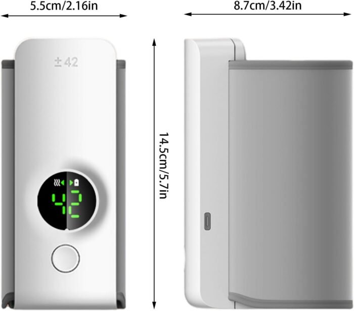 سخان الببرونة الديجيتال المحمول – يعمل بمنفذ USB ومثالي للسفر والسيارة