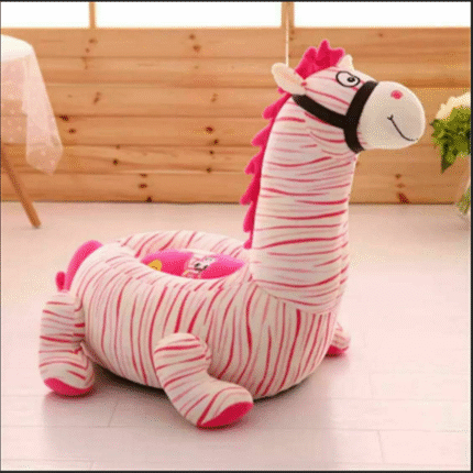 كرسي تعليم الجلوس للأطفال 2 في 1 – مسند مريح ولعبة على شكل حصان