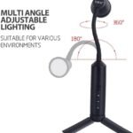 أباجورة مكتب LED محمولة قابلة للشحن – 3 أوضاع إضاءة ورأس مرنة