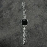 ساعة DITOVA النسائية – استيك معدني فضي مرصع بالفصوص