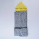 عرض قطعتين هودي بطانية للجنسين – رمادي وأصفر (مقاس واحد)