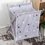 سلة الغسيل الكبيرة القابلة للطي – قماش مقاوم للماء ودعامات ضد الصدأ