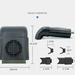 مروحة تبريد USB لمقعد السيارة - تثبت على مسند الرأس بـ 3 سرعات - مروحة تبريد USB لمقعد السيارة – تثبت على مسند الرأس بـ 3 سرعات